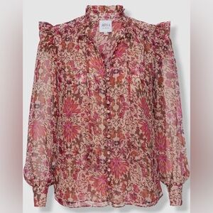 Misa Los Angeles Analeigh blouse in Hibiscus Floral like new condition